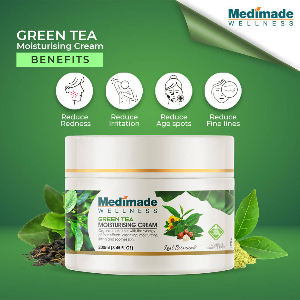 Medimade Wellness Green Tea Moisturising Cream - Distacart