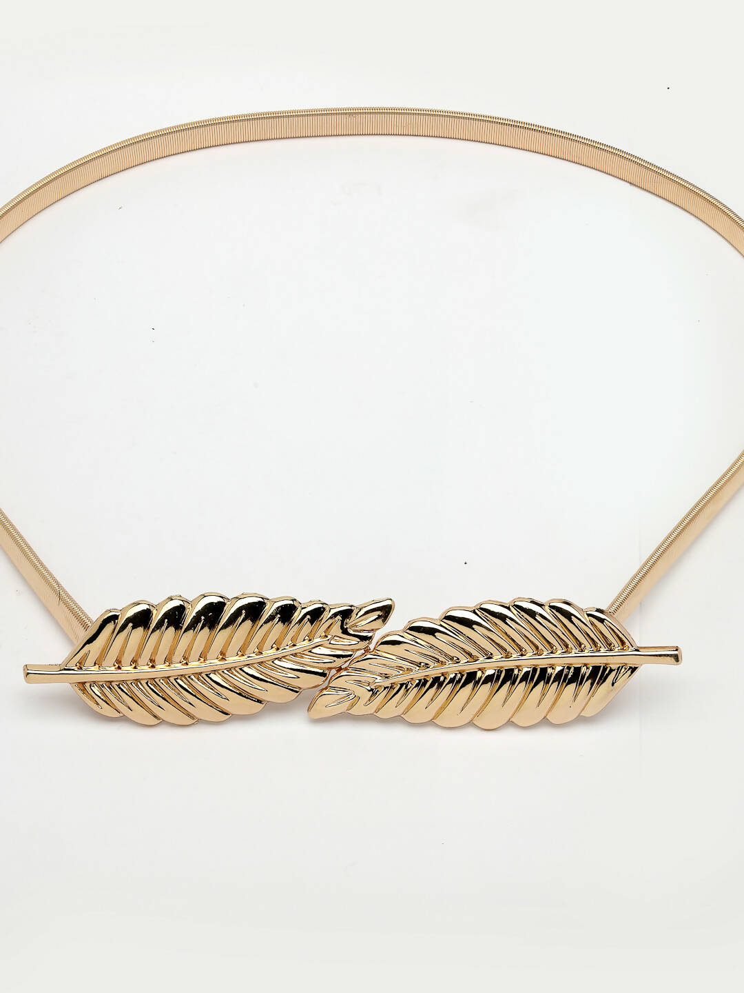 NVR Women Circular Gold Plated Stretchable Metal Belt - Distacart