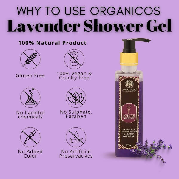 Organicos Lavender Shower Gel - Distacart
