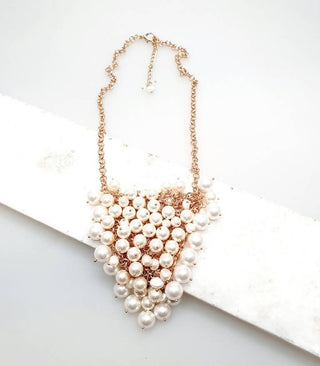 Bling Accessories Baroque & Swarovski Glass Pearls Cluster Necklace - Distacart