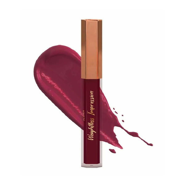 FLiCKA Weightless Impression 12 December - Pink Matte Finish Liquid Lipstick - Distacart