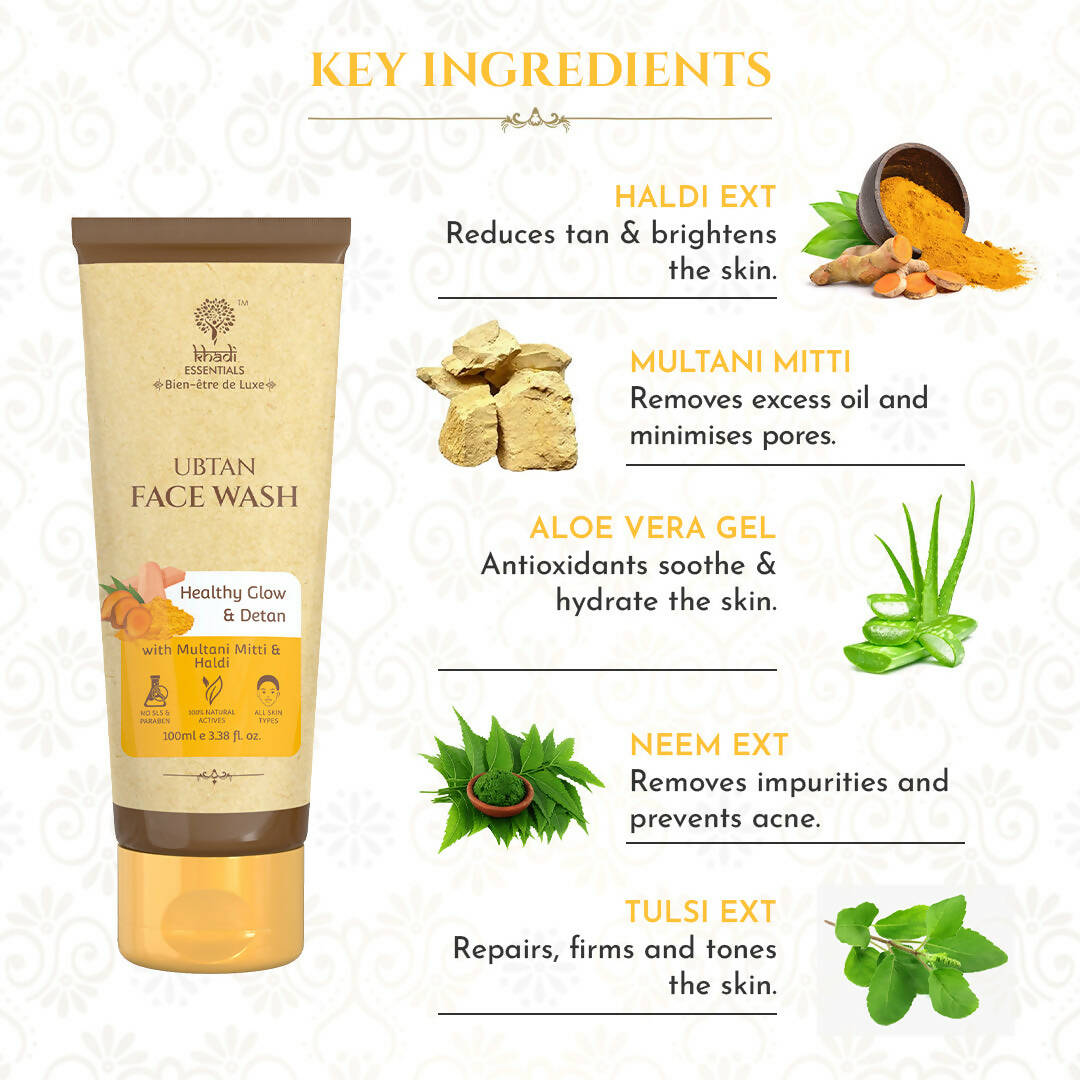 Khadi Essentials Ubtan Face Wash - Distacart