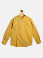 Thumbnail for Manet Ethnic Full Sleeves Candy Printed Shirt - Yellow - Distacart