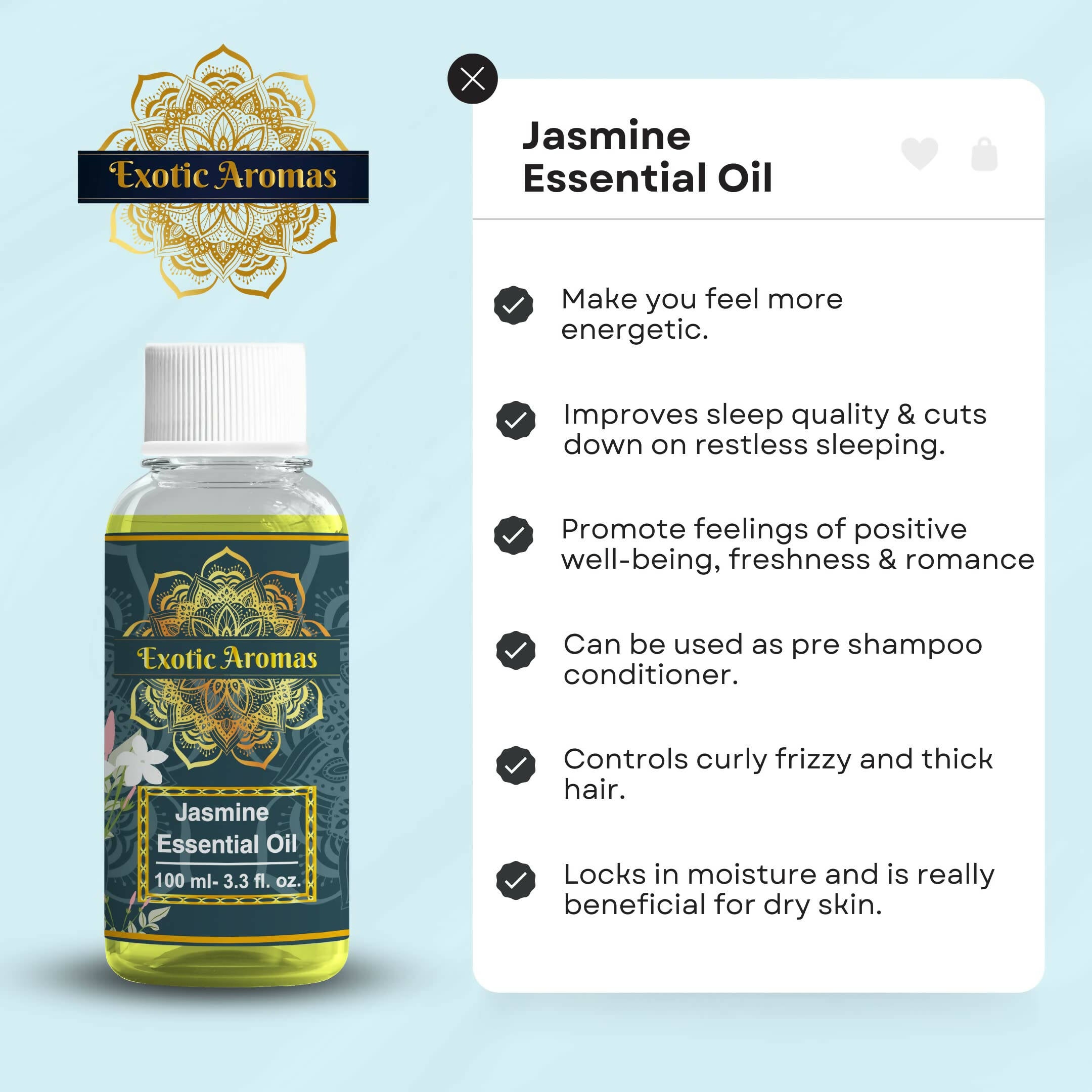 Exotic Aromas Jasmine Essential Oil - Distacart