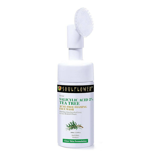 Soulflower 2% Salicylic Acid Acne Free Foaming Face Wash - Distacart