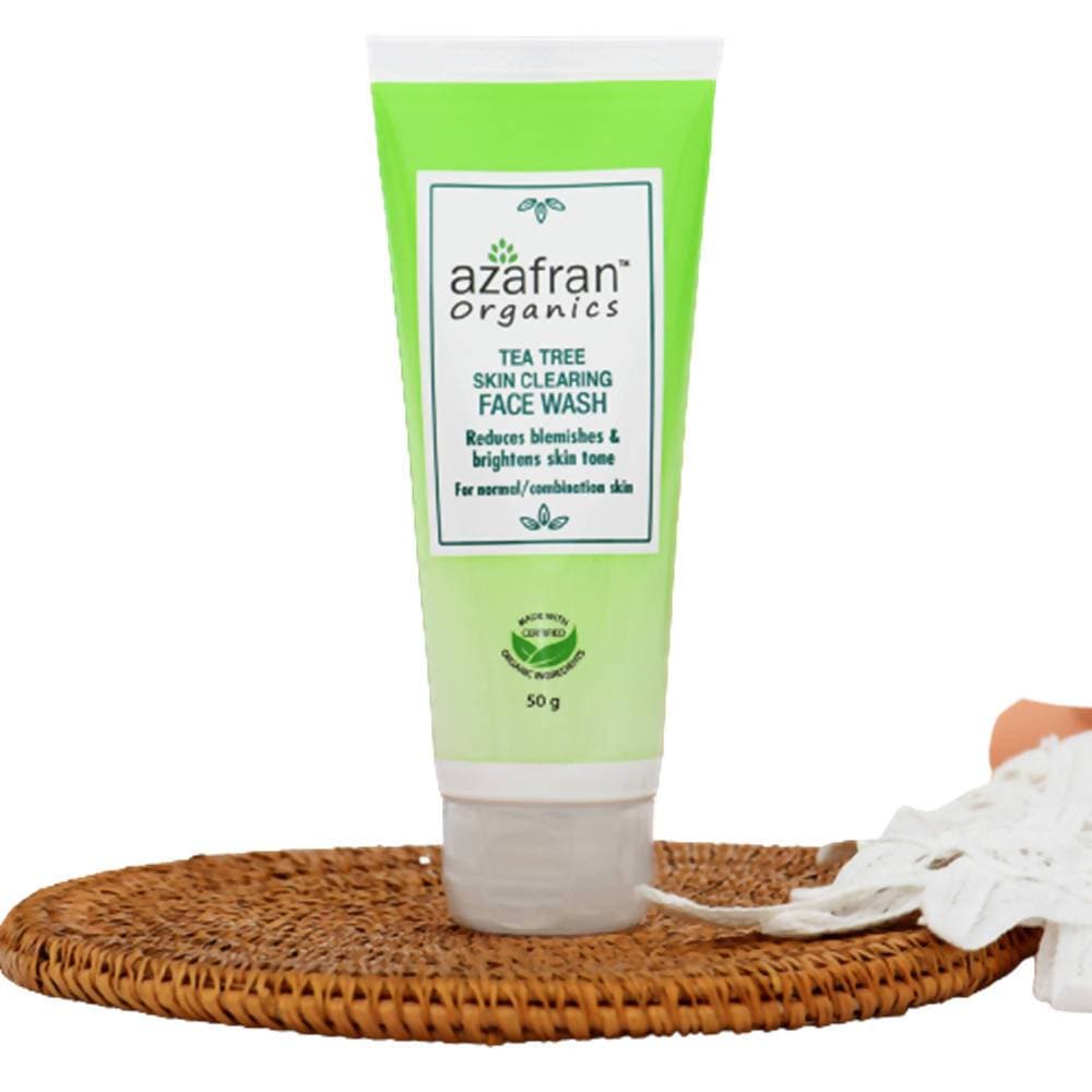 Azafran Organics Tea Tree Skin Clearing Face Wash - Distacart