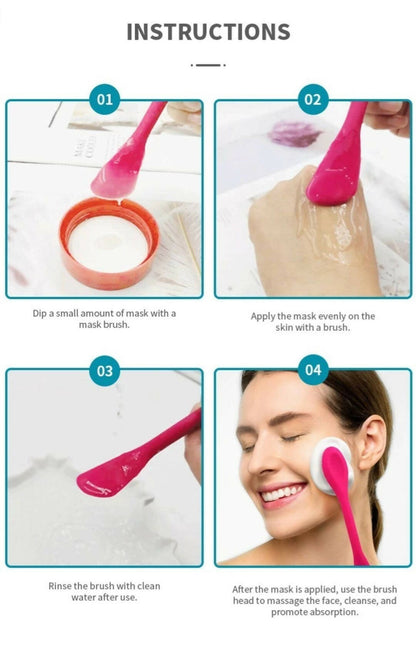 Favon Pack of Facial Roller and Face Mask Applicator - Distacart