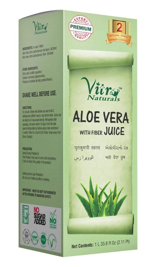 Vitro Naturals Aloe Vera Juice With Fiber Juice - Distacart