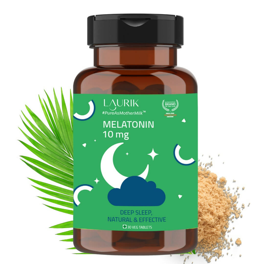 Laurik Melatonin 10Mg With Tagar Tablets | Non-Habit Forming Sleep Formula For Deep Sleep & Relaxation For Men & Women - Distacart