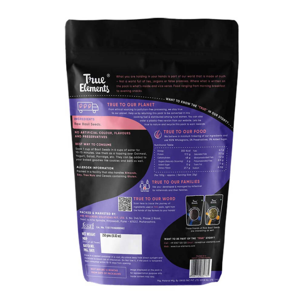 True Elements Basil Seeds - Distacart