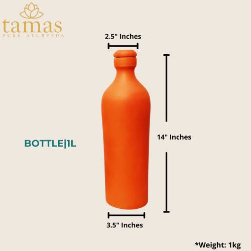 Tamas Handmade & Eco-Friendly Earthen (Clay/ Terracotta) Water Bottle - Distacart