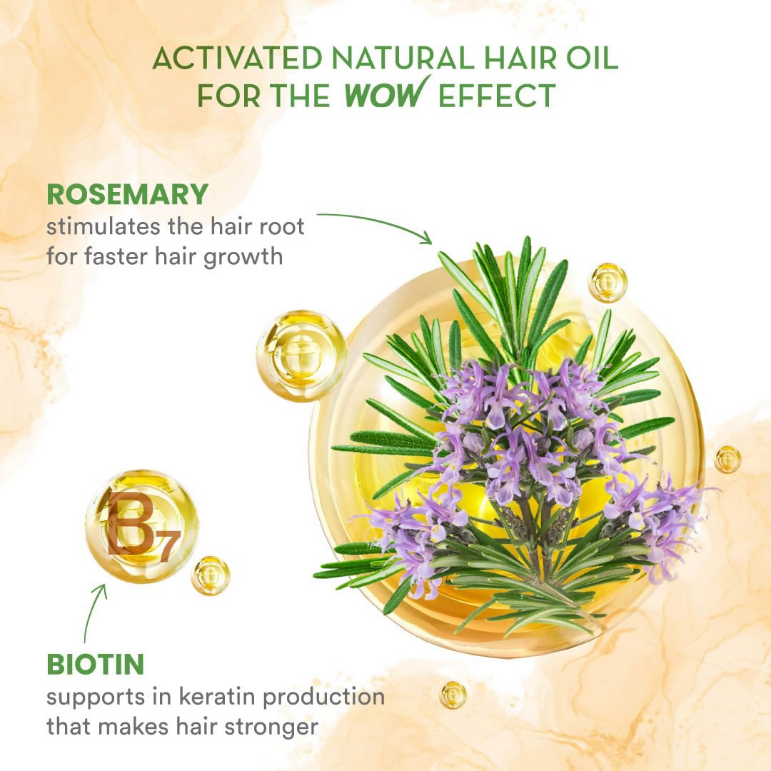 Wow Skin Science Rosemary With Biotin Hair Growth Oil - Distacart