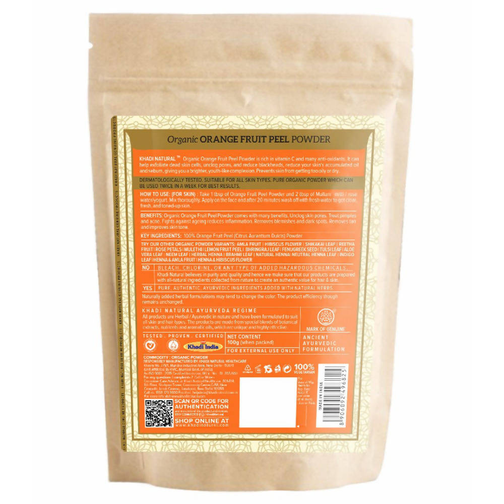 Khadi Natural Organic Orange Fruit Peel Powder