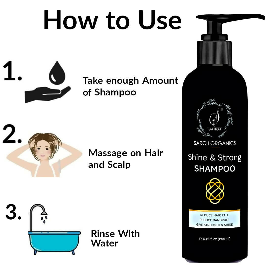Saroj Organics Shine & Strong Hair Shampoo - Distacart