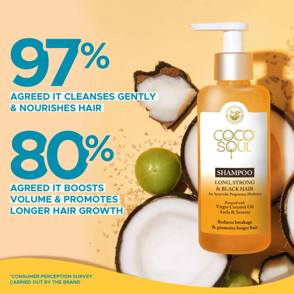 Coco Soul Long, Strong & Black Shampoo - Distacart