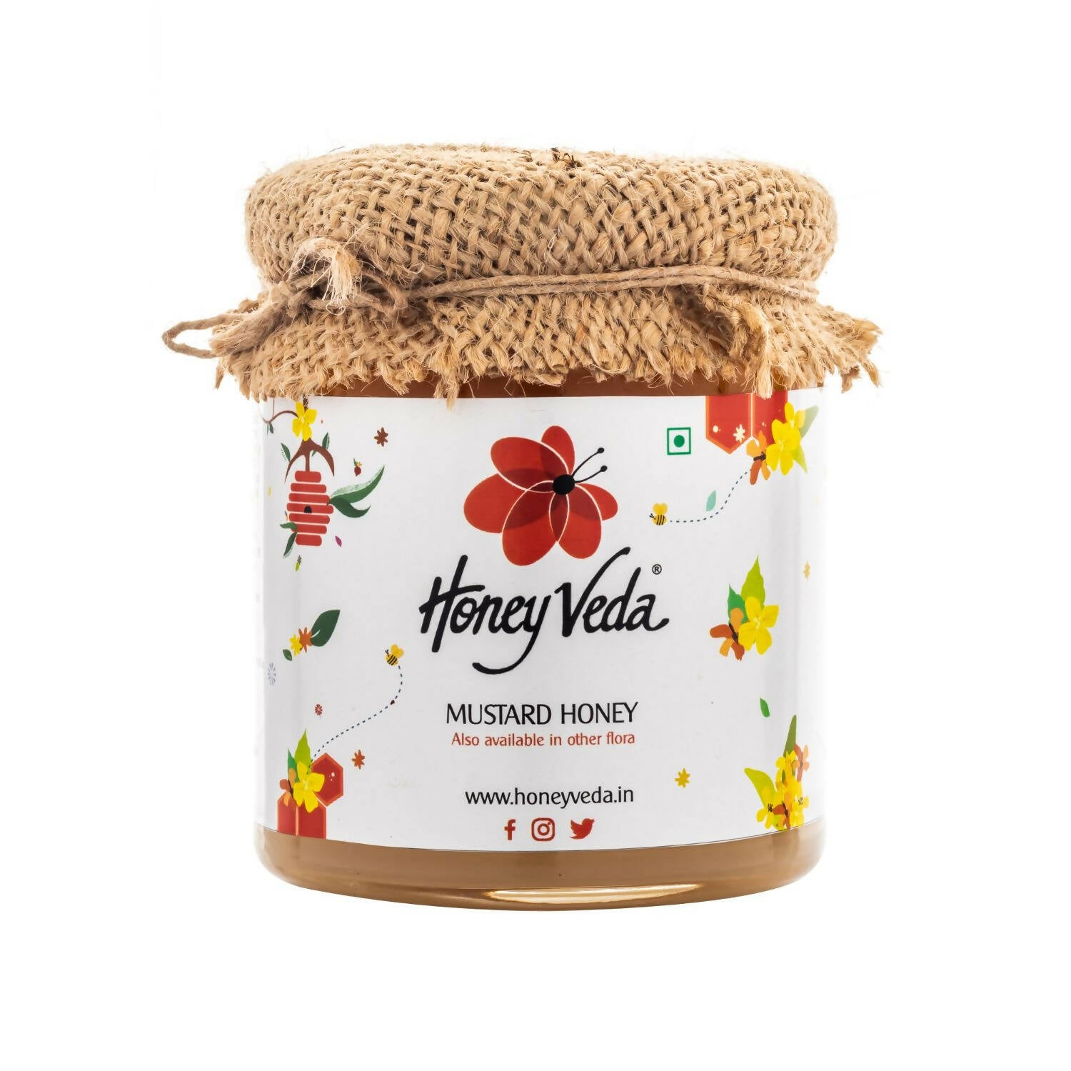 HoneyVeda Premium Raw Mustard Honey - Distacart