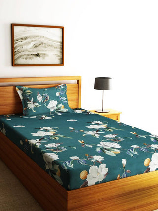 Home Sizzler Unisex Green Bedsheets - Distacart