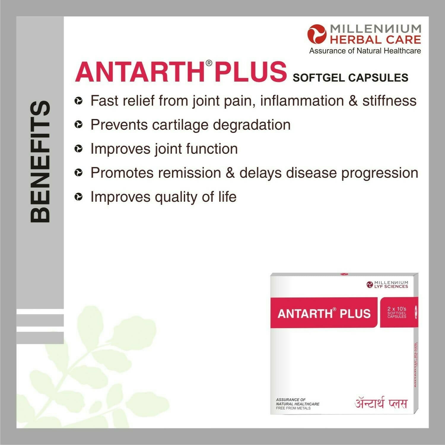 Millennium Herbal Care Antarth Soft Gelatin Capsules - Distacart