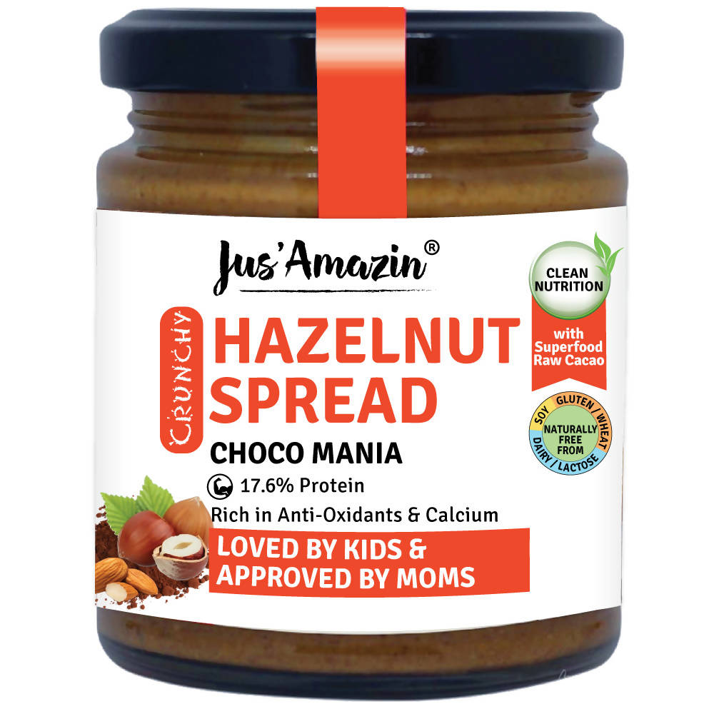 Jus Amazin Hazelnut Spread Crunchy - Choco Mania - Distacart