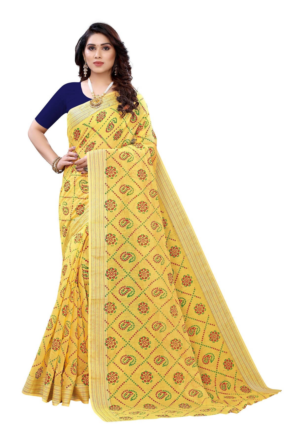 Vamika Yellow Linen Jari Border Saree (CHARVI YELLOW) - Distacart