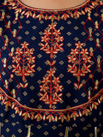Thumbnail for Kalini Women Navy Blue Ethnic Motifs Printed Anarkali Kurta - Distacart