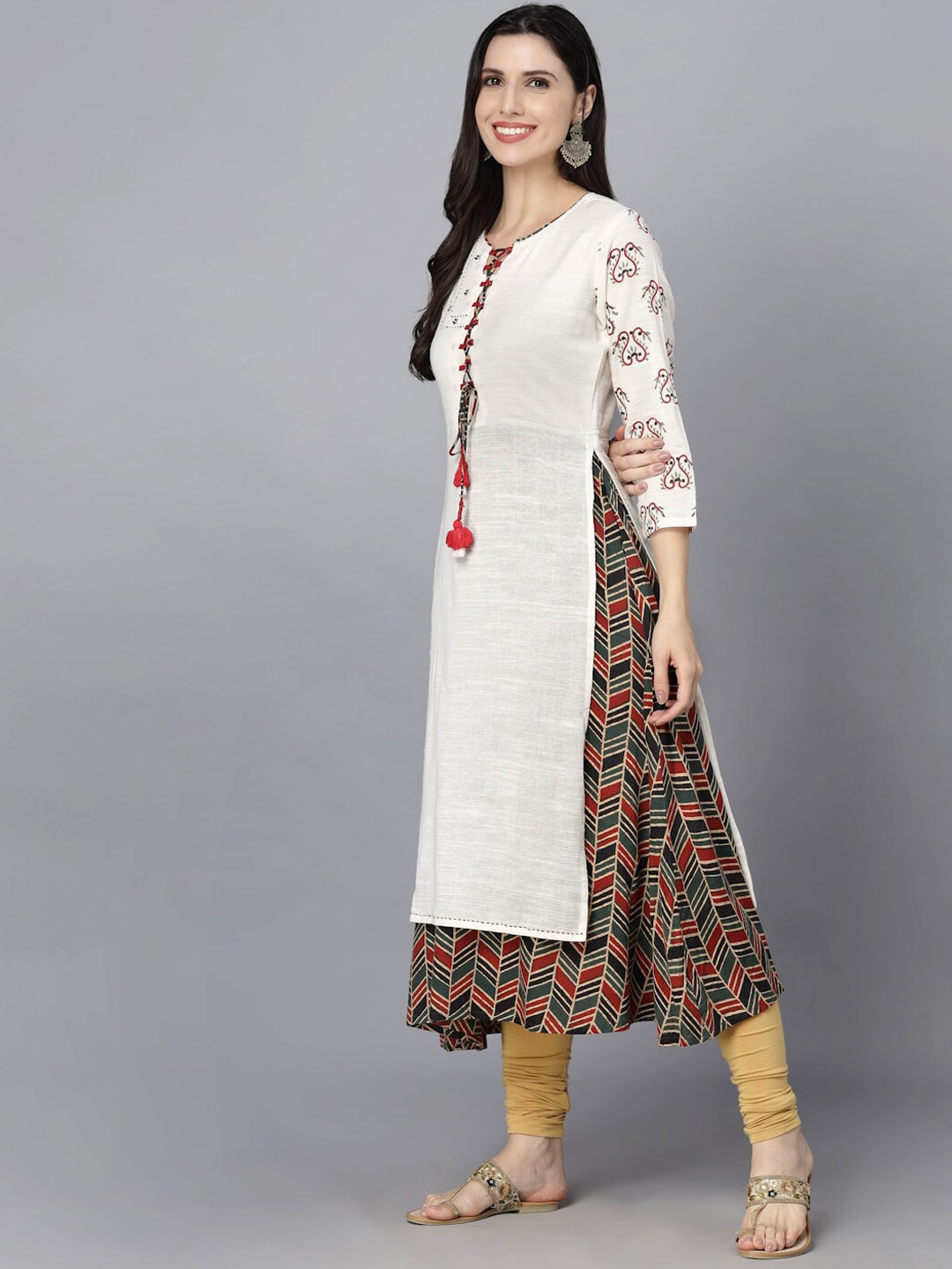 HERE&NOW Women Ethnic Motifs Printed Kurta - Distacart