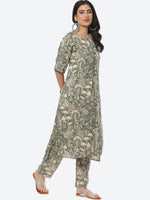 Thumbnail for Biba Women Floral Printed Kurta with Trousers - Distacart