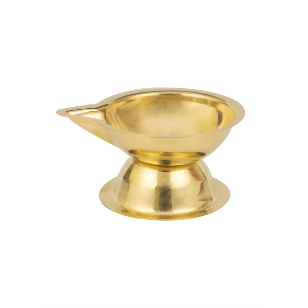 Spillbox Gold-Toned Brass Diya Stand Pooja Essential - Distacart