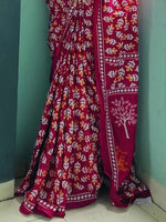 Thumbnail for Kalini Floral Printed Pure Cotton Saree - Distacart