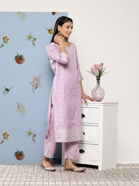 Thumbnail for Libas Women Lavender Kurta with Trousers & With Dupatta - Distacart