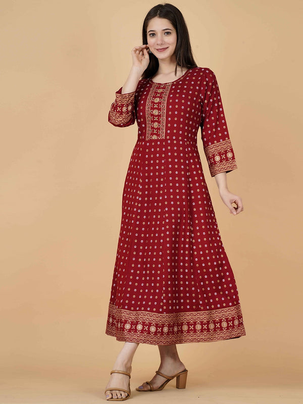 Kalini Ethnic Motifs Printed Anarkali Kurta - Distacart