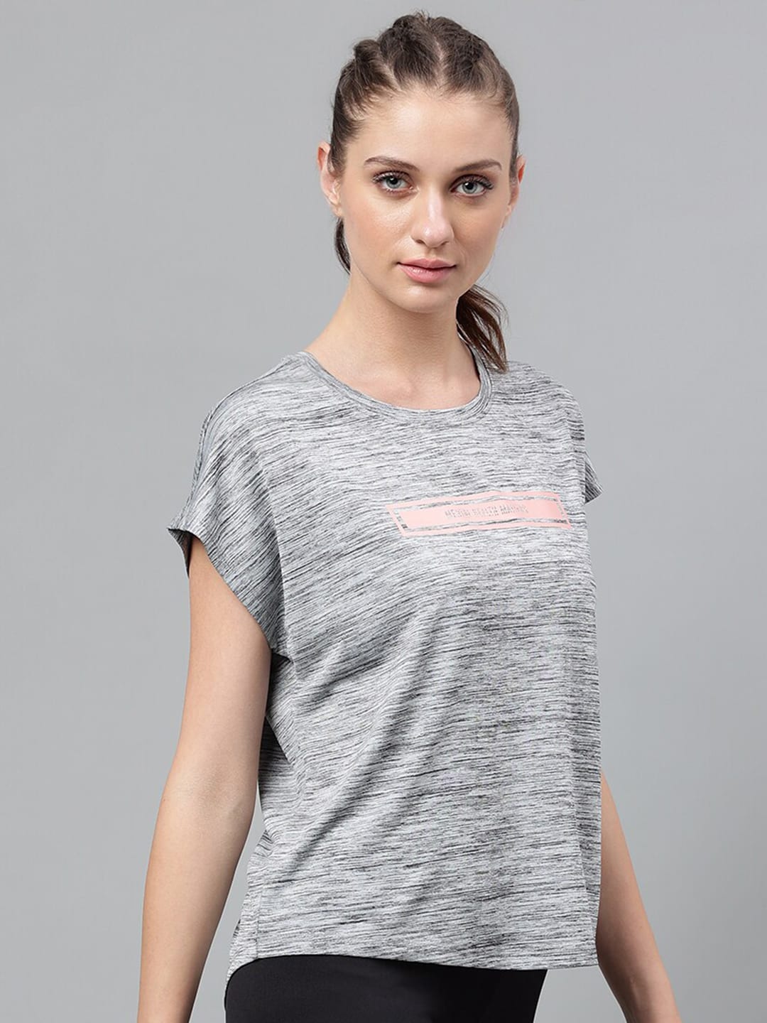 MKH Typography Printed Extended Sleeves Dri-FIT Relaxed Fit Sports T-shirt - Distacart