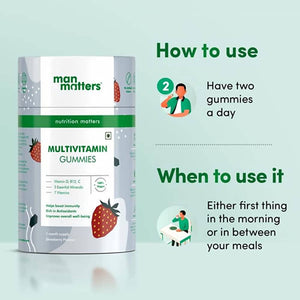 Man Matters Multivitamin Gummies For Men - Strawberry Flavor