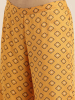 Thumbnail for Sangria Women Yellow & Black Pure Cotton Kurta with Salwar - Distacart