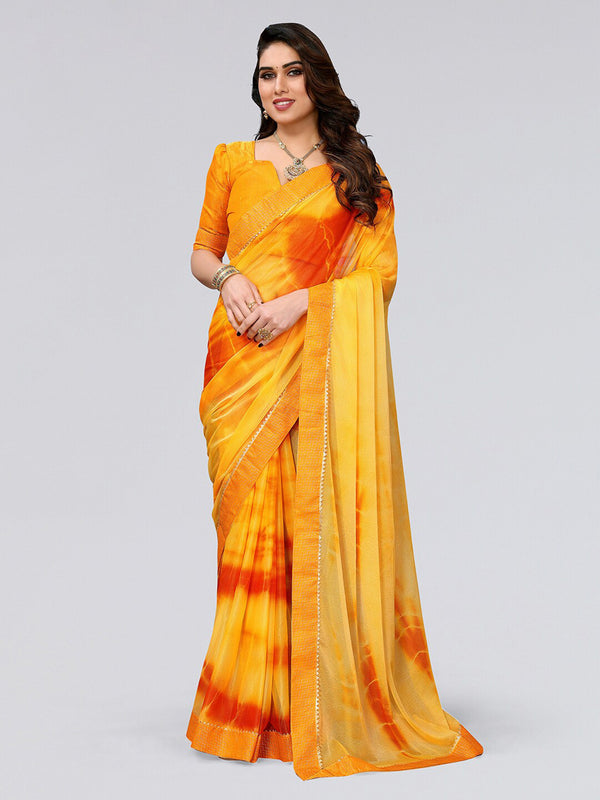 Kalini Tie and Dye Printed Gotta Patti Saree - Distacart