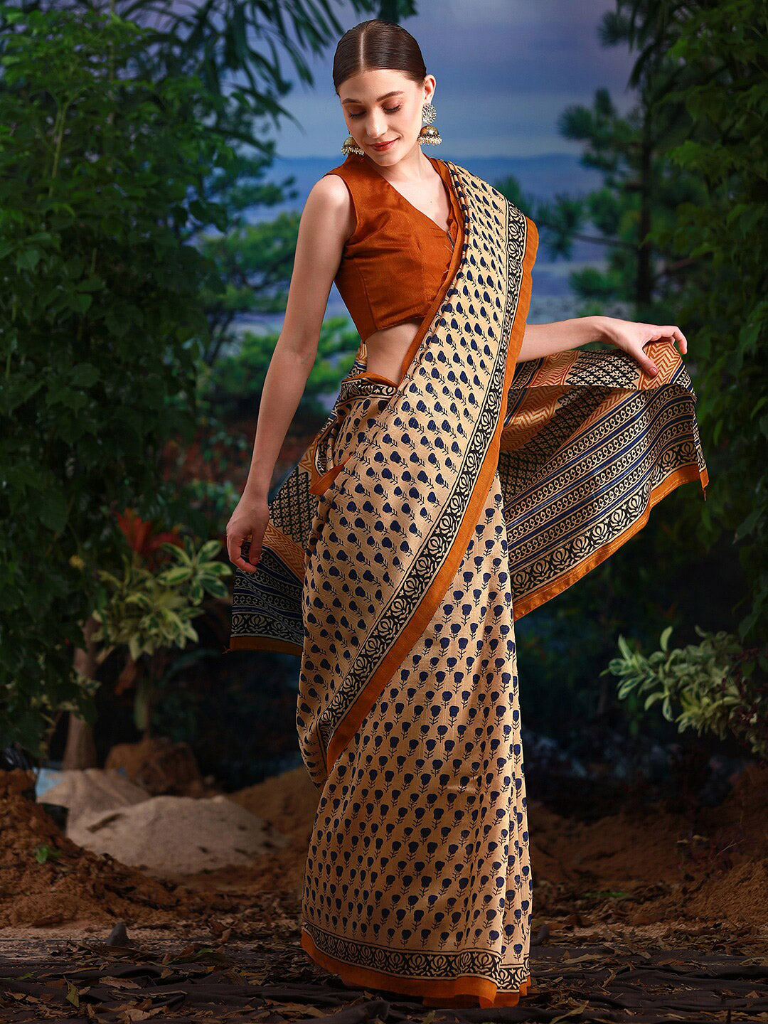 Kalini Bagh Printed Art Silk Bagh Saree - Distacart