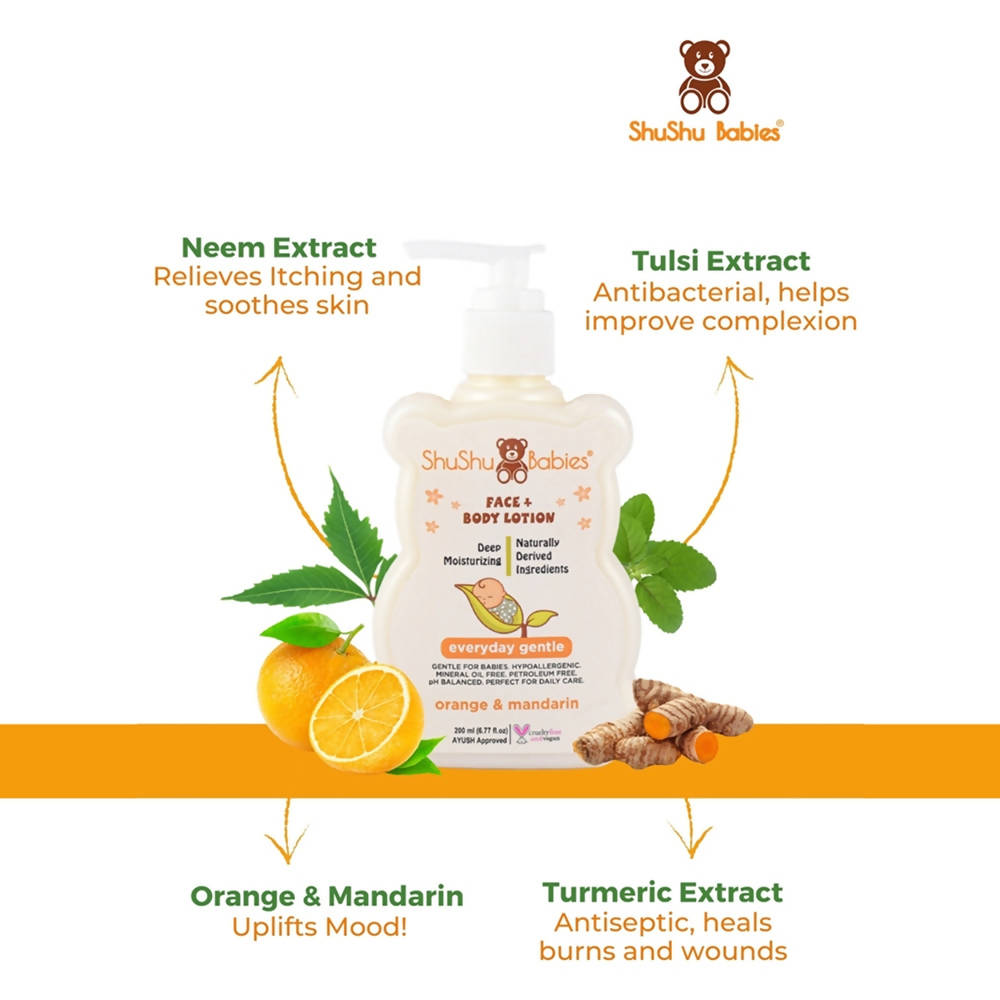ShuShu Babies Face + Body Lotion Orange & Mandarin - Distacart