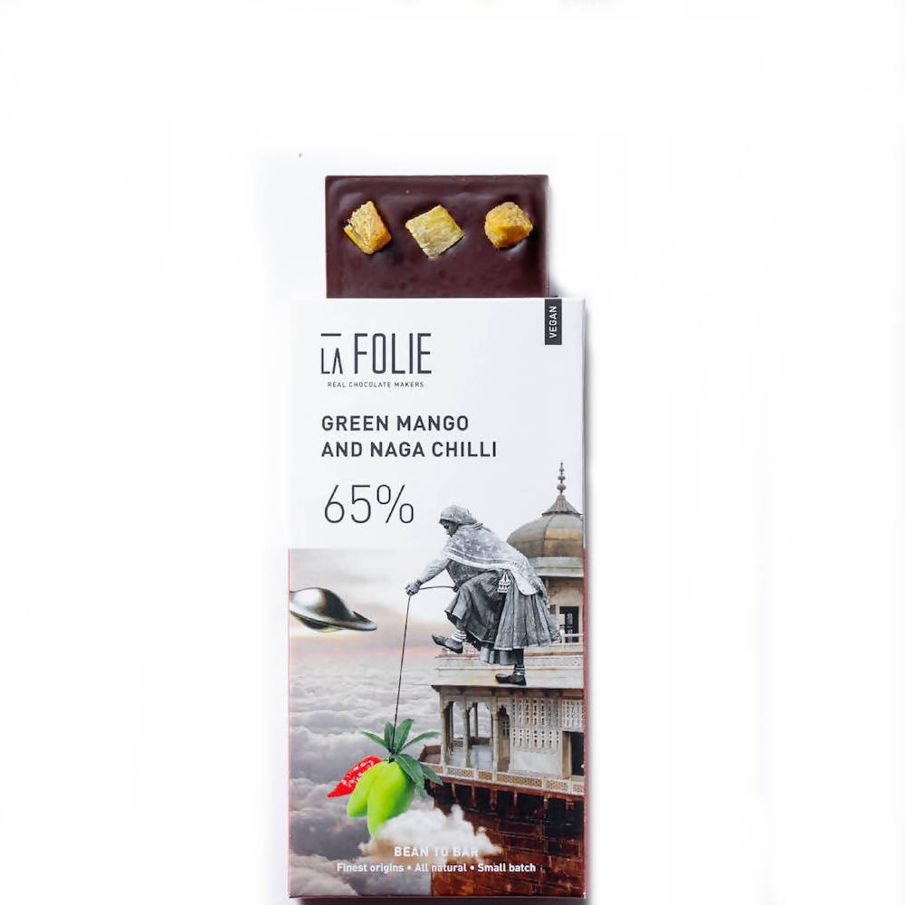 La Folie Green Mango And Naga Chilli Chocolate - Distacart