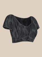Thumbnail for Mitera Black & Golden Embellished Sequinned Saree - Distacart