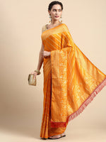 Thumbnail for Kalini Striped Woven Design Border Saree - Distacart