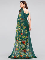 Thumbnail for Kalini Floral Poly Chiffon Saree With Blouse Piece - Distacart