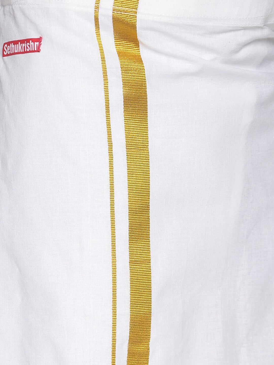 Sethukrishna Boys Cream-Coloured & White Solid Shirt and Veshti Set - Distacart