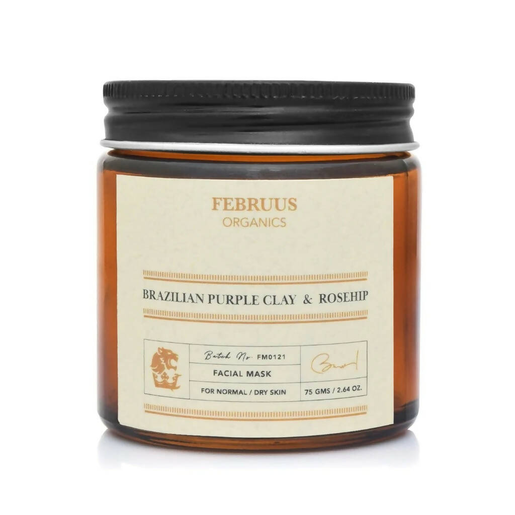 Februus Organics Brazilian Purple Clay & Rosehip Facial Pack - Distacart