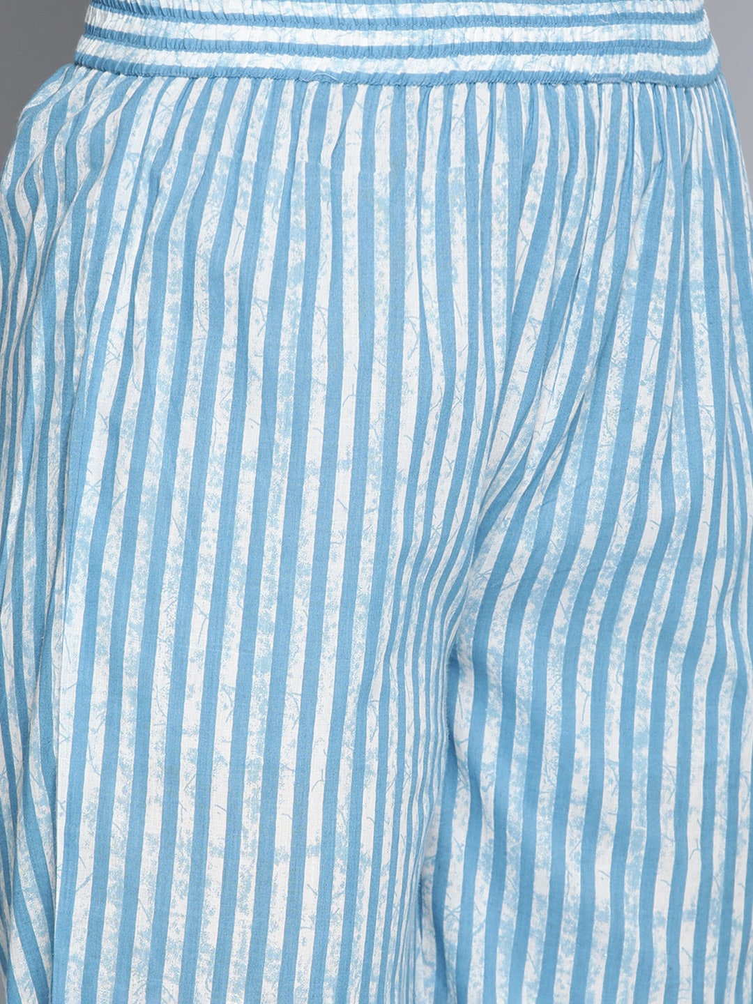 HERE&NOW Women Ethnic Motifs Printed Pure Cotton Kurta with Palazzos - Distacart