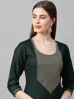 Thumbnail for Kalini Women Green & Gold-Toned Sequinned Kurta with Trousers & With Dupatta - Distacart