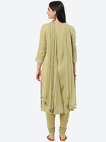 Thumbnail for Biba Floral Embroidered Gotta Patti Kurta with Churidar & Dupatta - Distacart