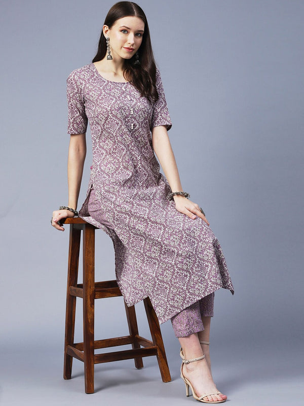 Kalini Women Floral Printed Kurta with Trousers - Distacart