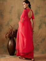 Thumbnail for Sangria Thread & Sequin Embroidered Border Sarees - Distacart