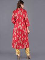 Thumbnail for Kalini Women Red Ethnic Motifs Printed Kurta - Distacart