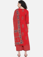 Thumbnail for Kalini Floral Printed Pure Cotton Kurta with Palazzos & Dupatta - Distacart